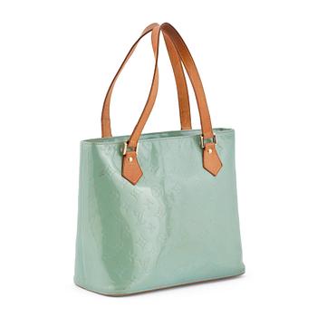 LOUIS VUITTON, a light green/turquoise vernis tote, "Houston".