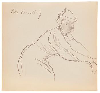 776. Lotte Laserstein, Self portrait with hat.
