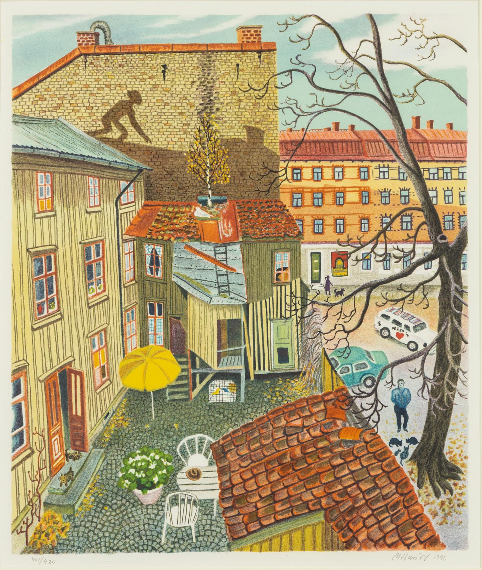 Mona Huss Walin, Inner Courtyard, Majorna, Gothenburg.