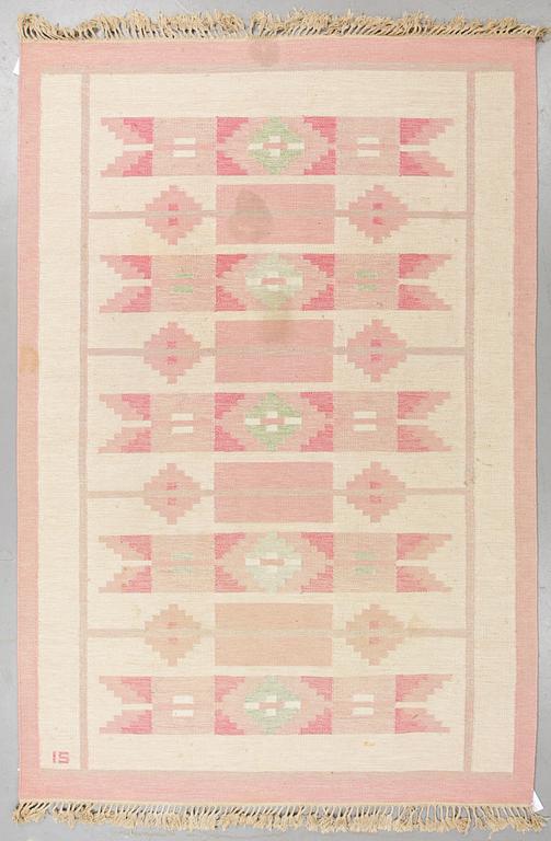 Ingegerd Silow, a carpet, "Skarup", flat weave, ca 292,5 x 197 cm, signed IS.