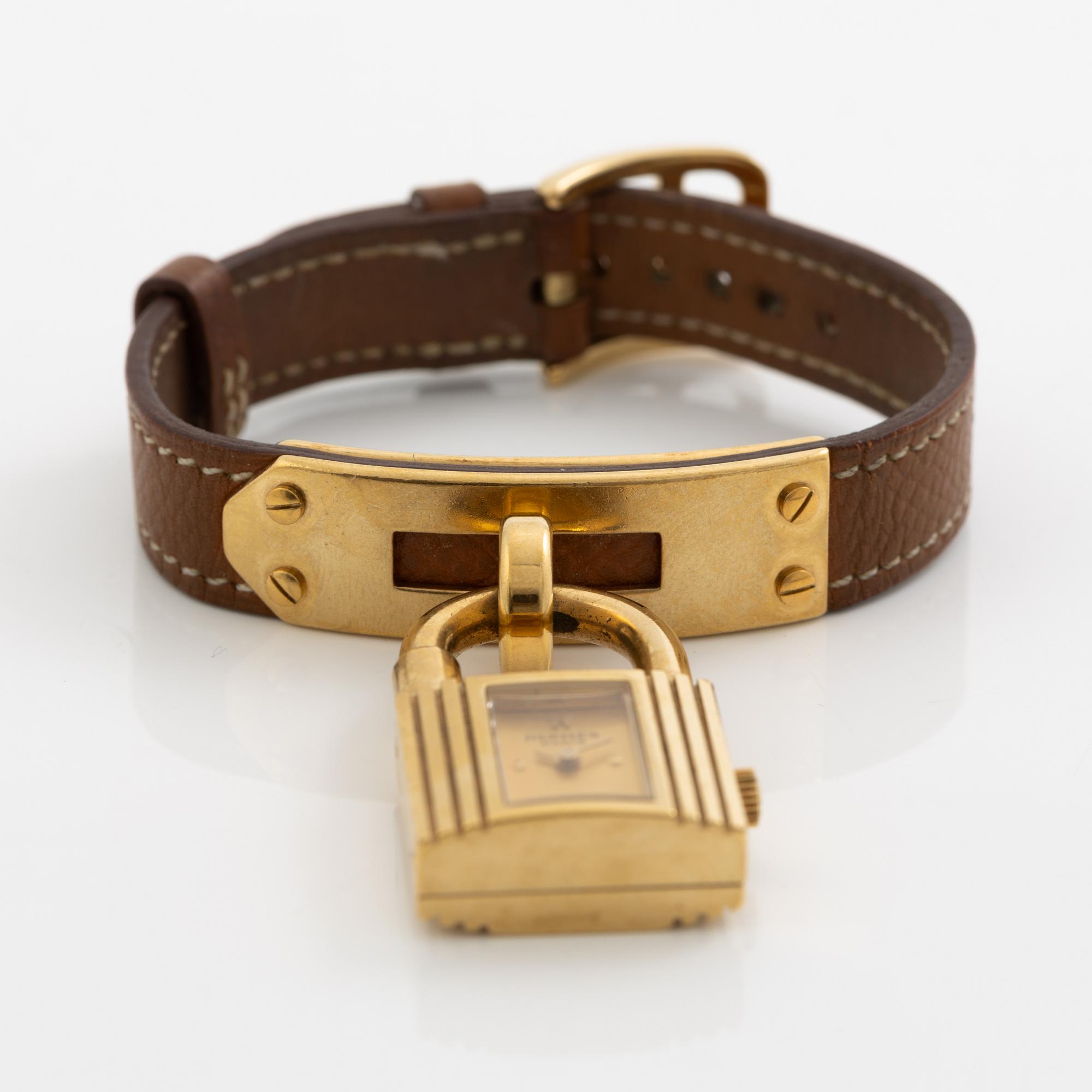 Hermès, armbandsur, "Kelly Lock", 20 x 20 (37,5) mm.