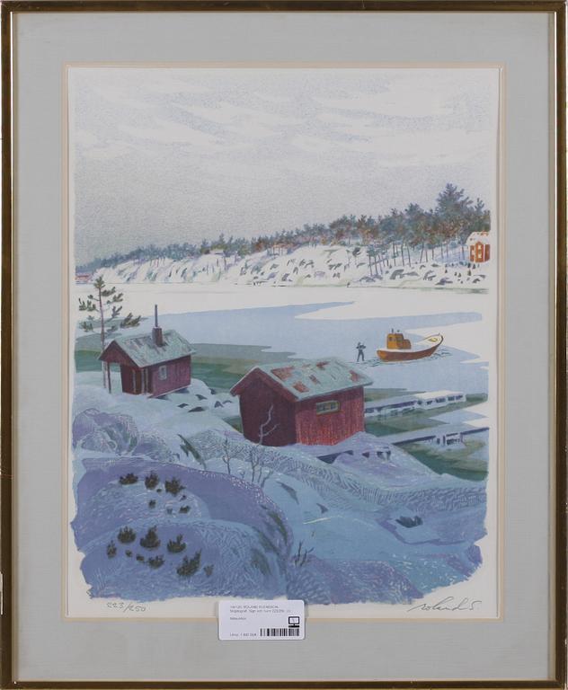 ROLAND SVENSSON, färglitografi. Sign och numr 223/250.