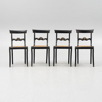 Four late Empire chairs, mid-19th Century.