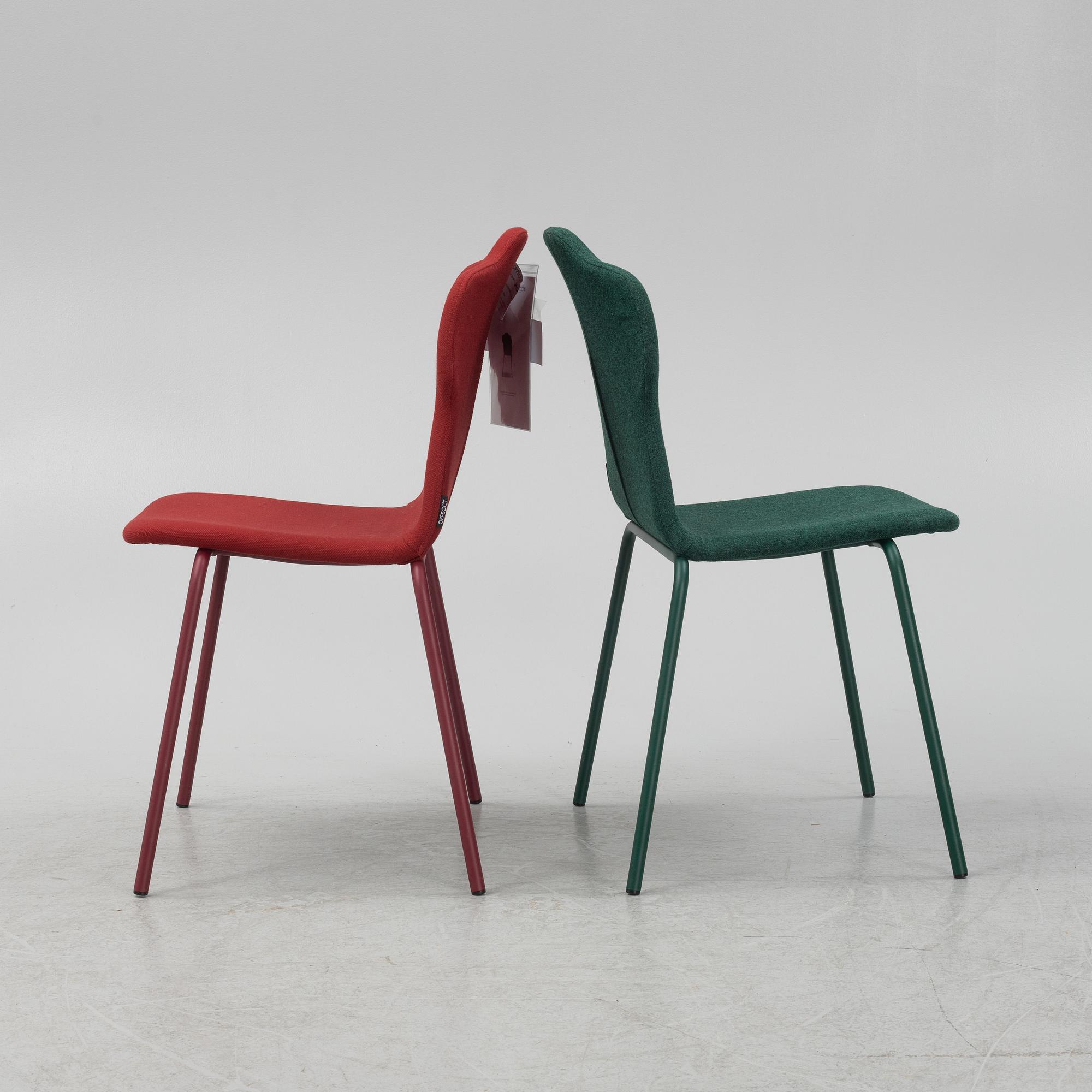 Claesson Koivisto Rune, two 'Jacket' prototype chairs, Offecct.