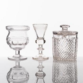 A set of six Swedish glasses, first part of the 19th century.