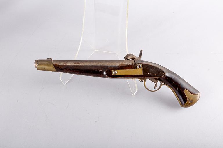 A Swedish cavalry percussion pistol, 1820-1849 pattern.