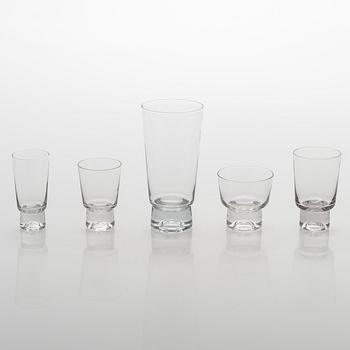 Tapio Wirkkala, A 47-piece glassware set "Future". Iittala, late 20th century.