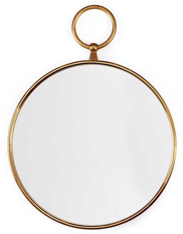 A Piero Fornasetti brass mirror, Italy 1950's.