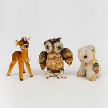 Twelve Steiff animals Germany 1960s.