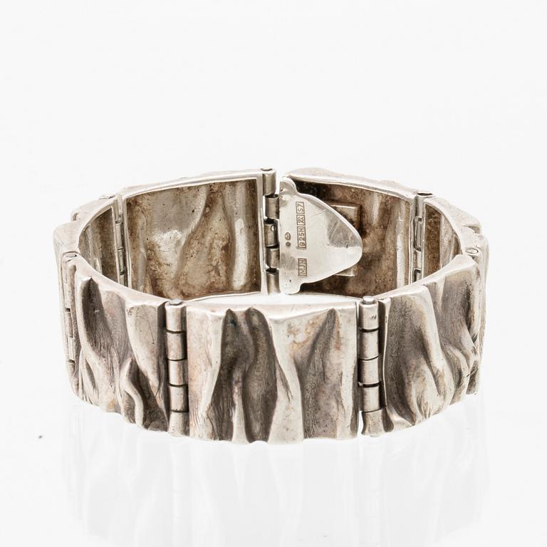 Matti Hyvärinen, sterling silver bracelet, 1971 Finland.