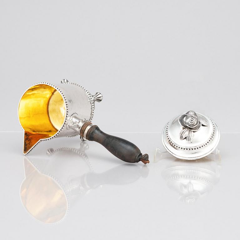 Petter Eneroth, mjölkkanna, silver, Stockholm 1792. Gustaviansk.