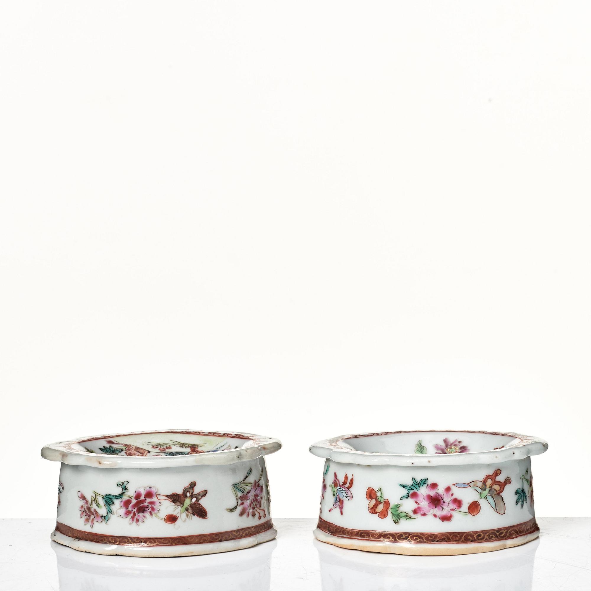 A set of four famille rose salts, Qing dynasty, Qianlong (1736-95).