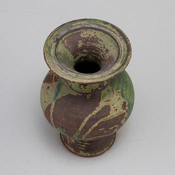 KYLLIKKI SALMENHAARA, a mid 20th century stoneware vase, signed, Arabia, Finland.