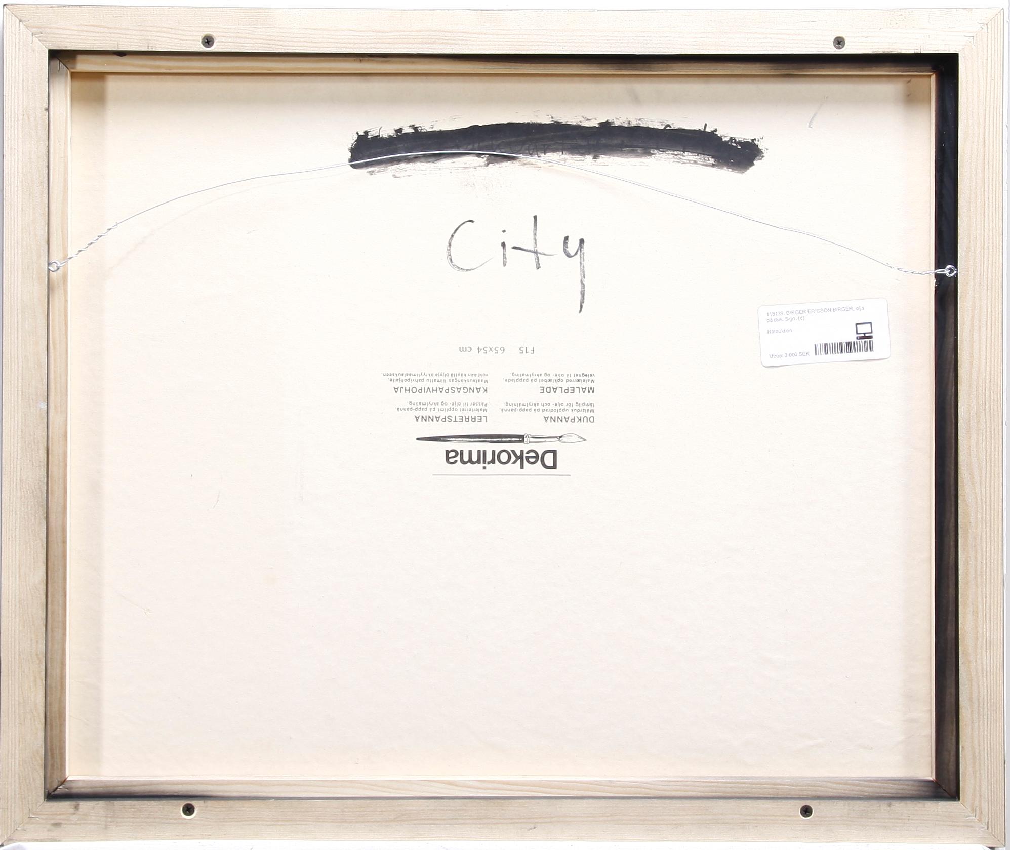 BIRGER BIRGER-ERICSON, olja på duk. Sign.