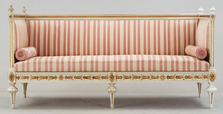 BANKETTSOFFA, sengustaviansk, omkring 1800.