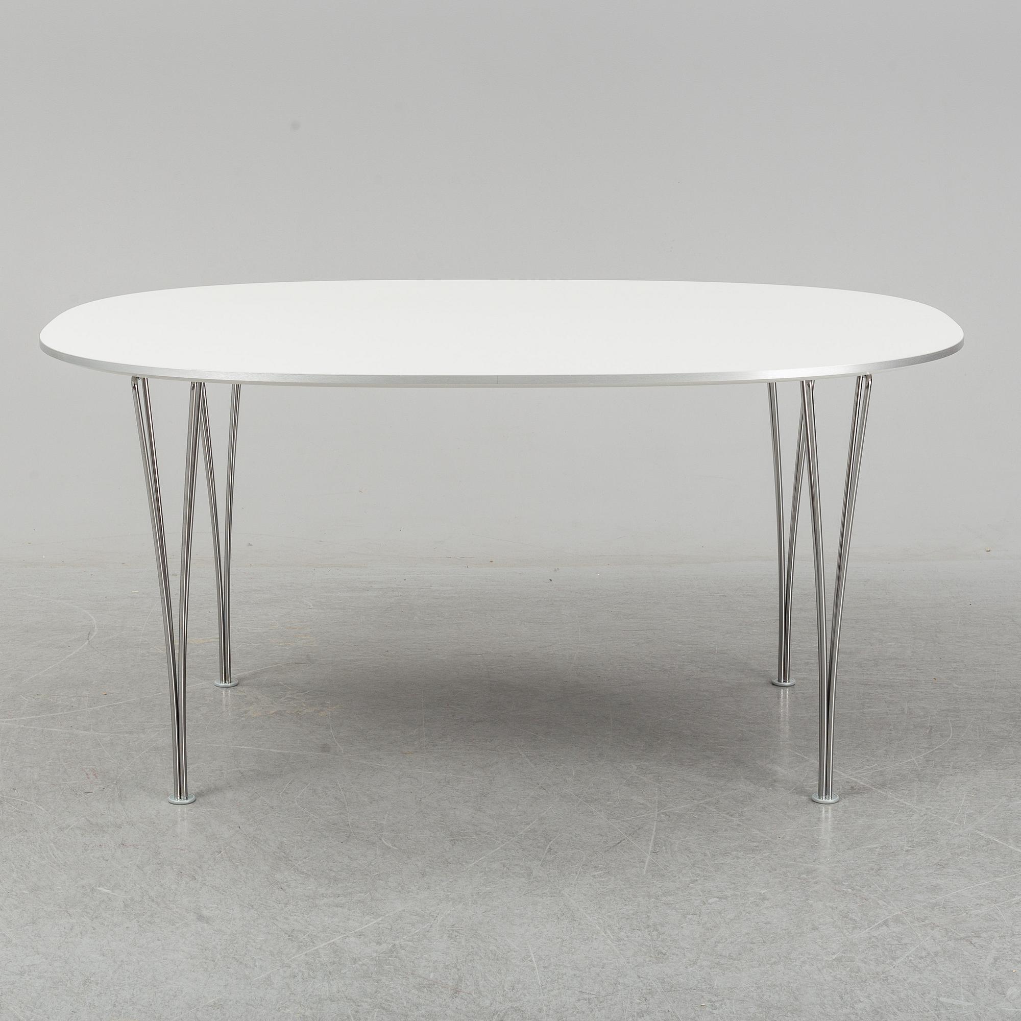 PIET HEIN & BRUNO MATHSSON, a 'Super Elliptical' dining table, Fritz Hansen, Denmark, 2014.