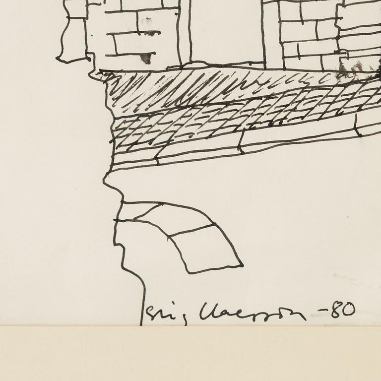 Stig Claesson, ink, signed and dated -80.