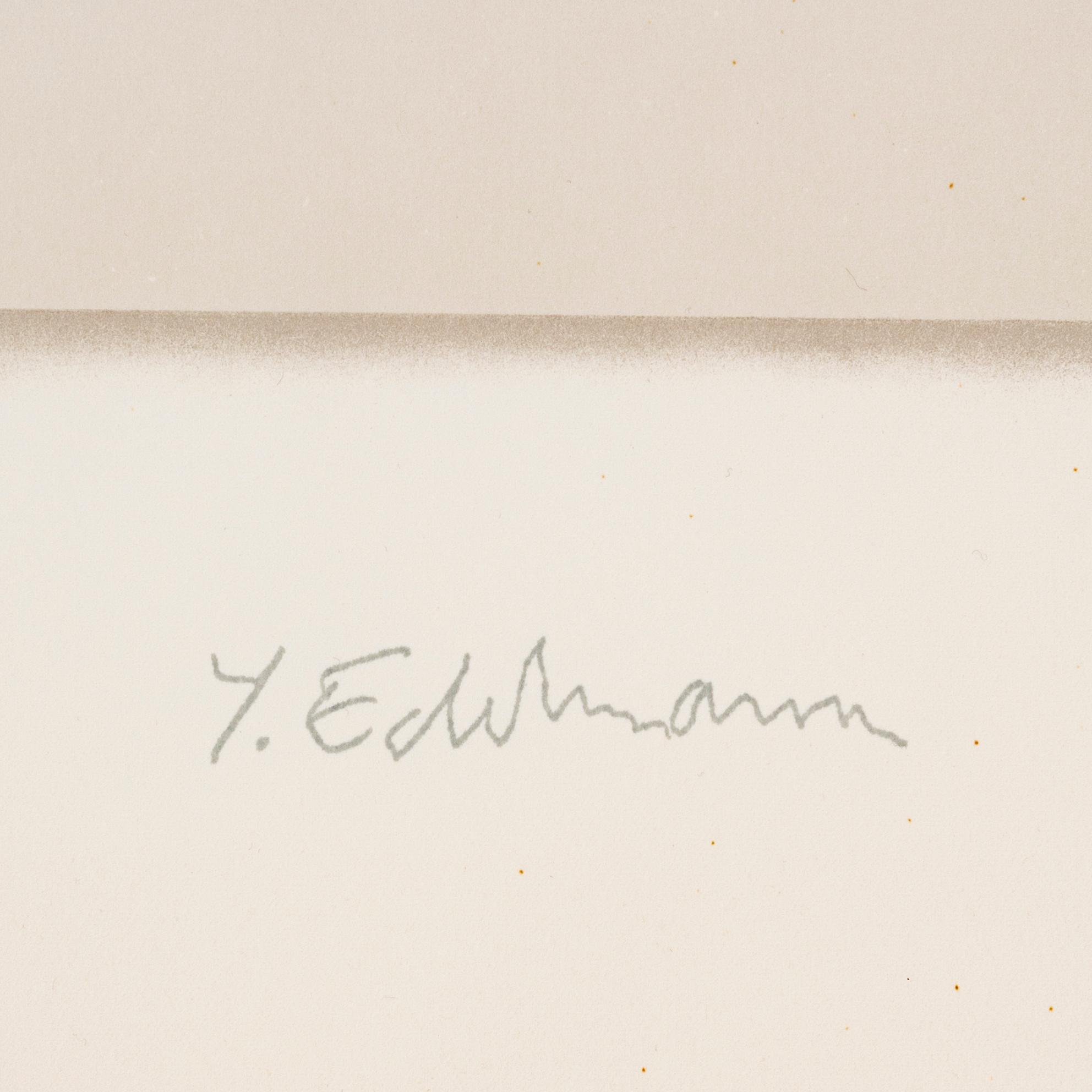 Yrjö Edelmann, lithograph in colours, stamped signature HC.