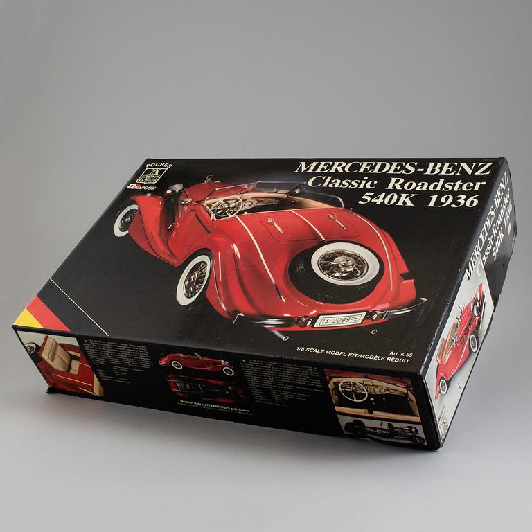 A scale model of av 1936 Mercedes Benz 540 K by Pocher.
