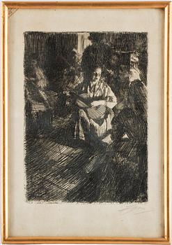ANDERS ZORN, etsning. Signerad.