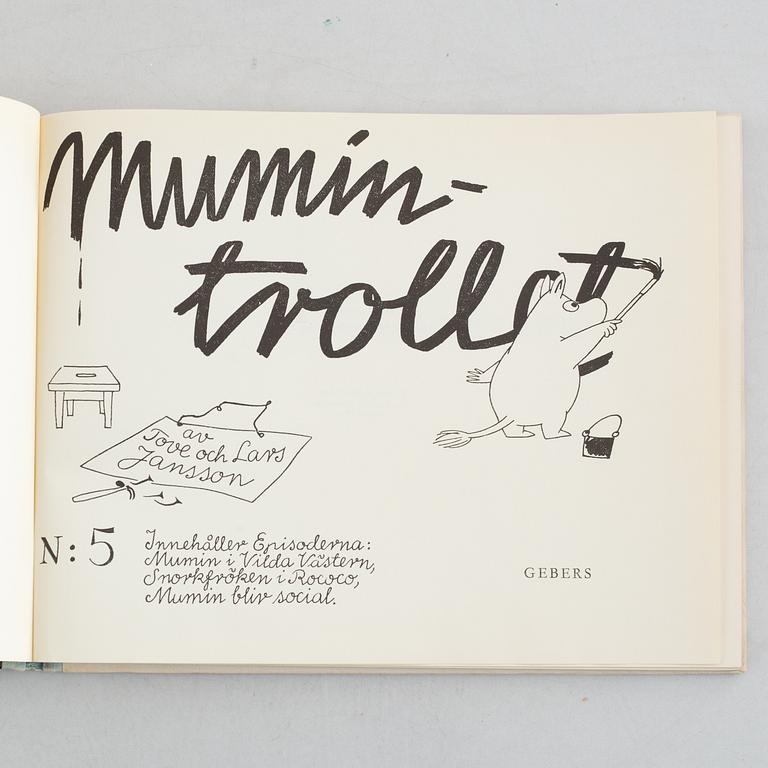 Books, 5 vol, "Mumintrollet".