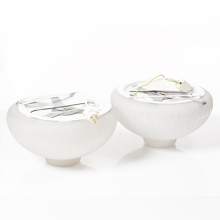 Harald Notini, or Uno Westerberg, a pair of ceiling lamps model "12012", Arvid Böhlmarks Lampfabrik, Stockholm, 1950s.