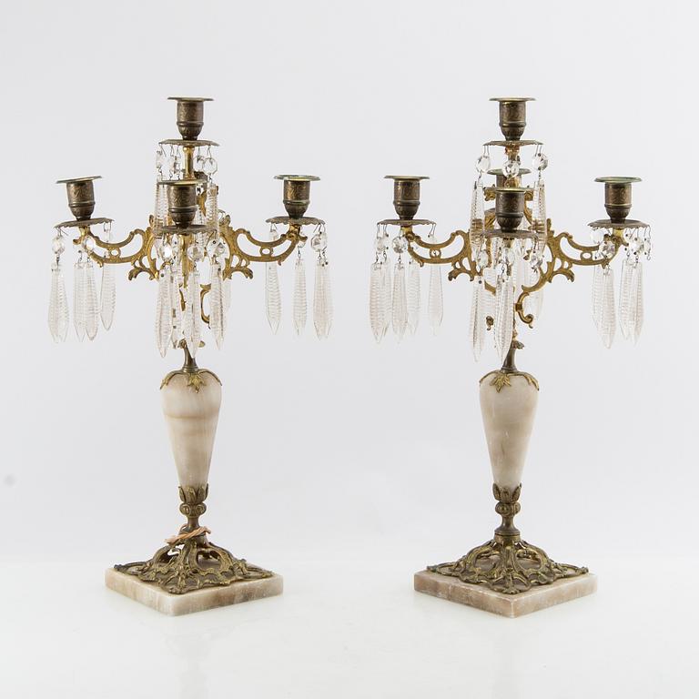 Kandelabrar ett par Louis XV-stil 1900-talets första hälft.