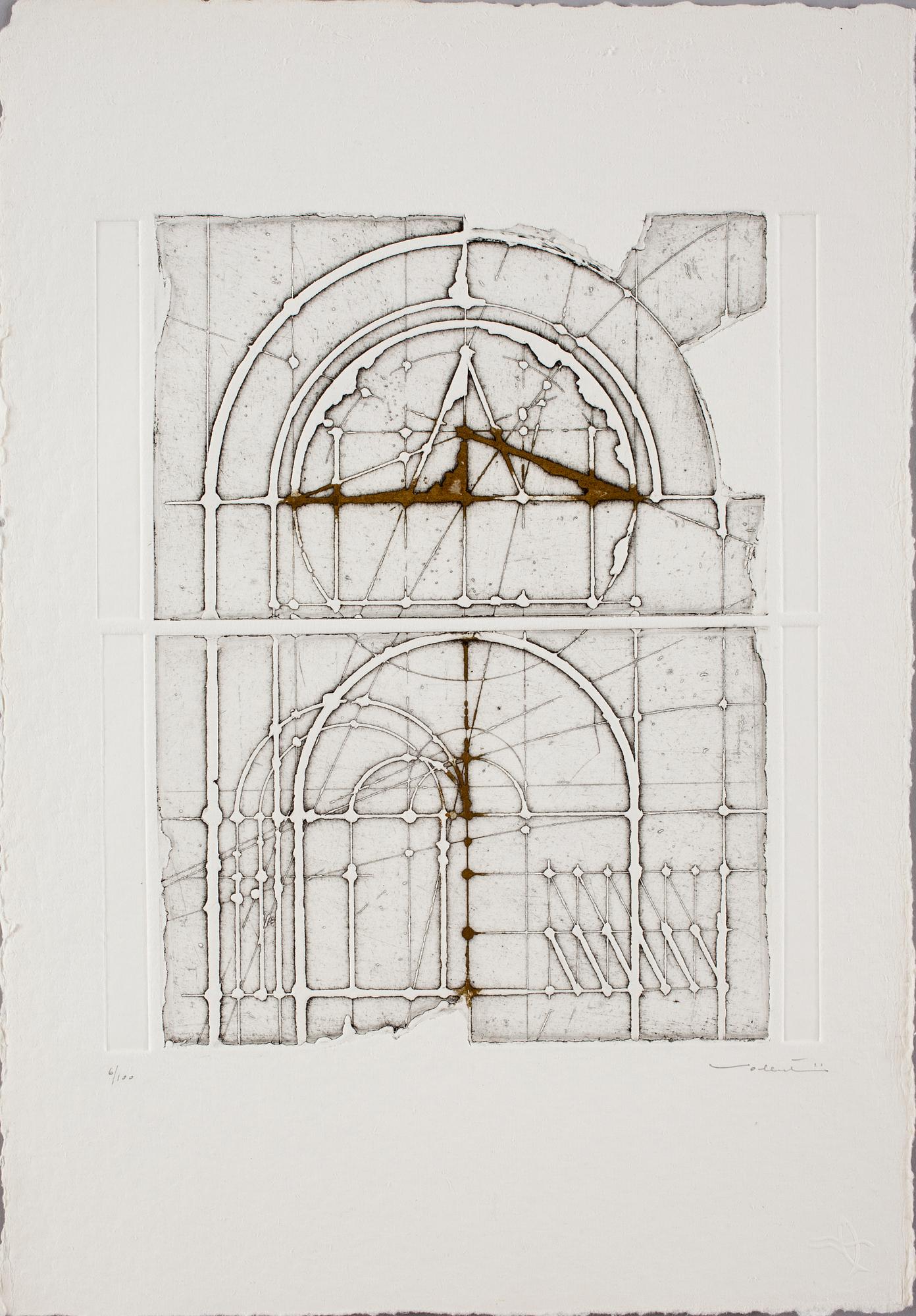 WALTER VALENTINI, etsningar, 3 st, i mappar. Sign.