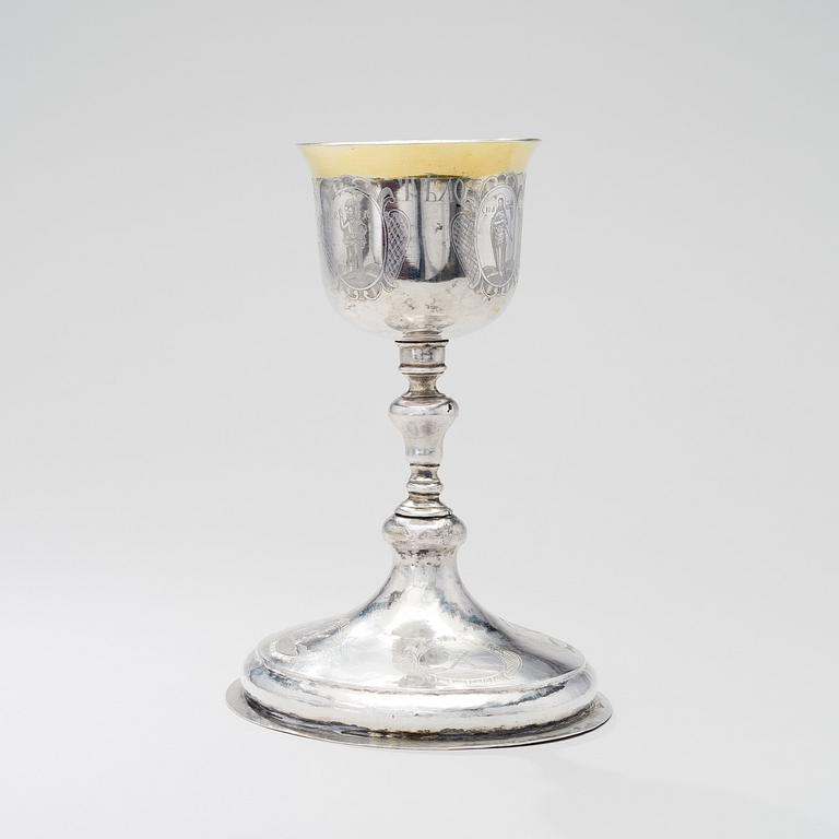 EHTOOLISMALJA, hopeaa, Moskova 1781, Semen Petrov Kuszov.