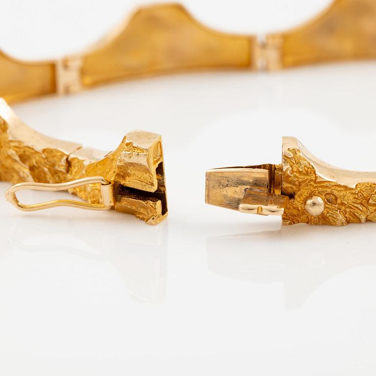 Björn Weckström, a bracelet, "Golden bridge", 14K gold, Lapponia 1971.