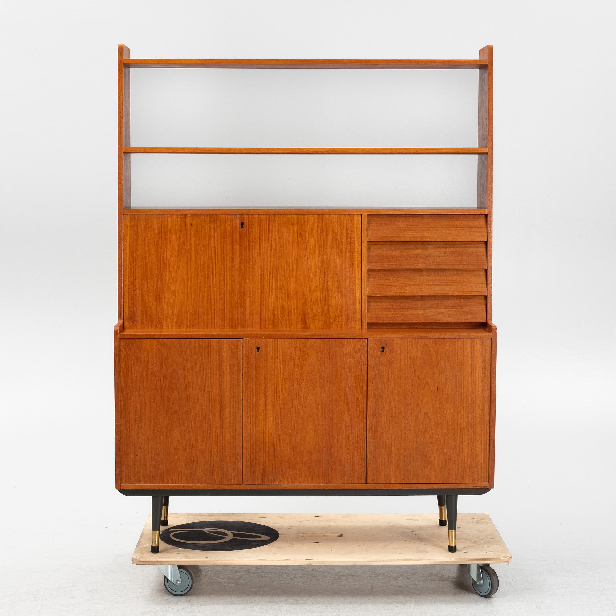 A bookcase, Bräntorps, Nybro, Sweden, 1950's.
