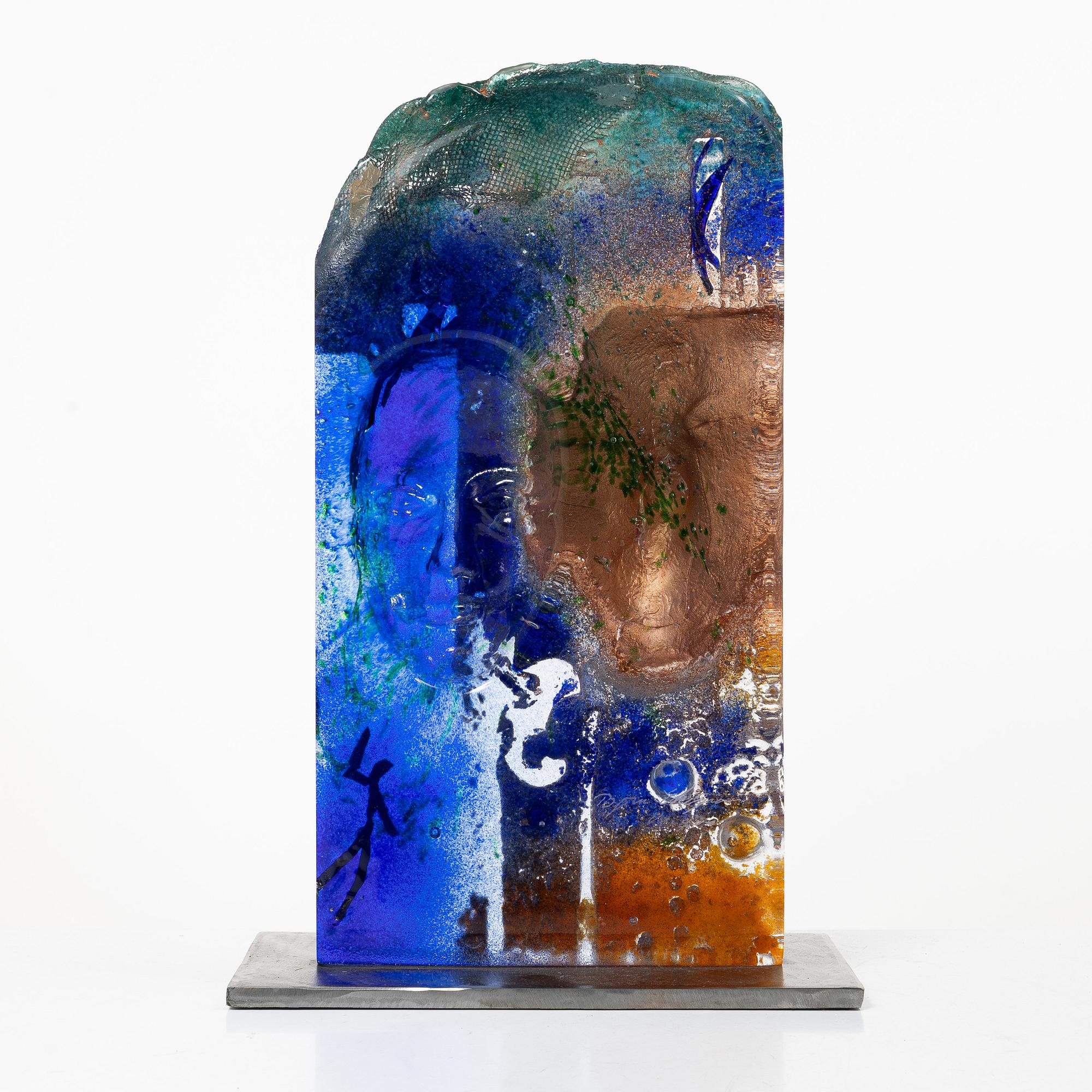 Björn Ekegren, a unique glass sculpture, Sweden, signed.
