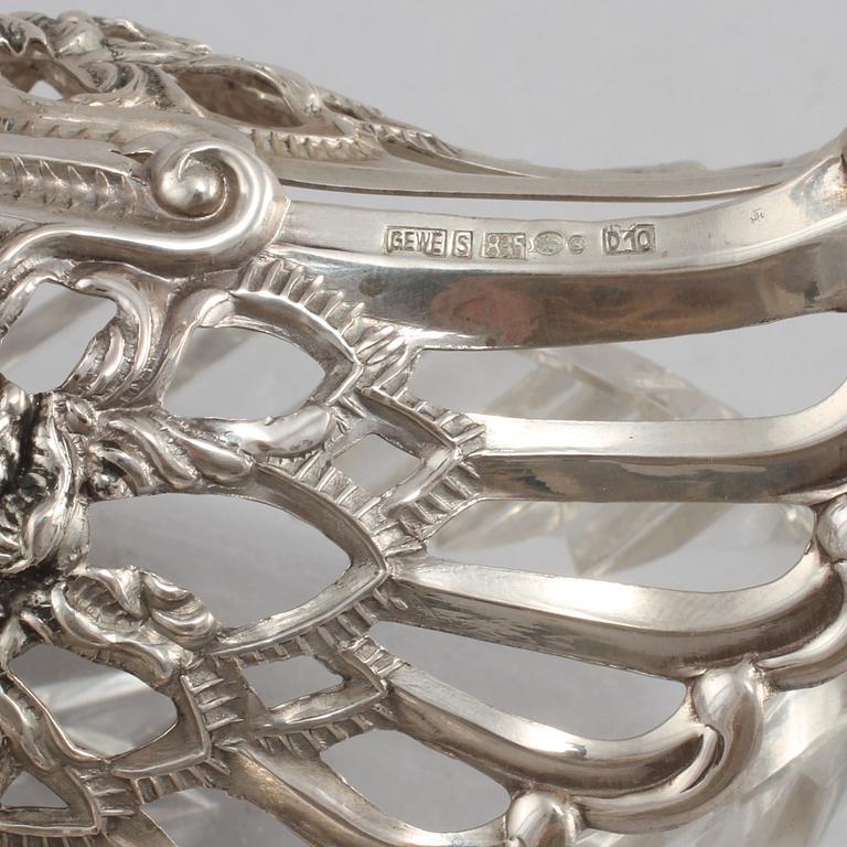 PARTI SILVER, 9 delar, bl a Henry Williams, Birmingham, 1905.