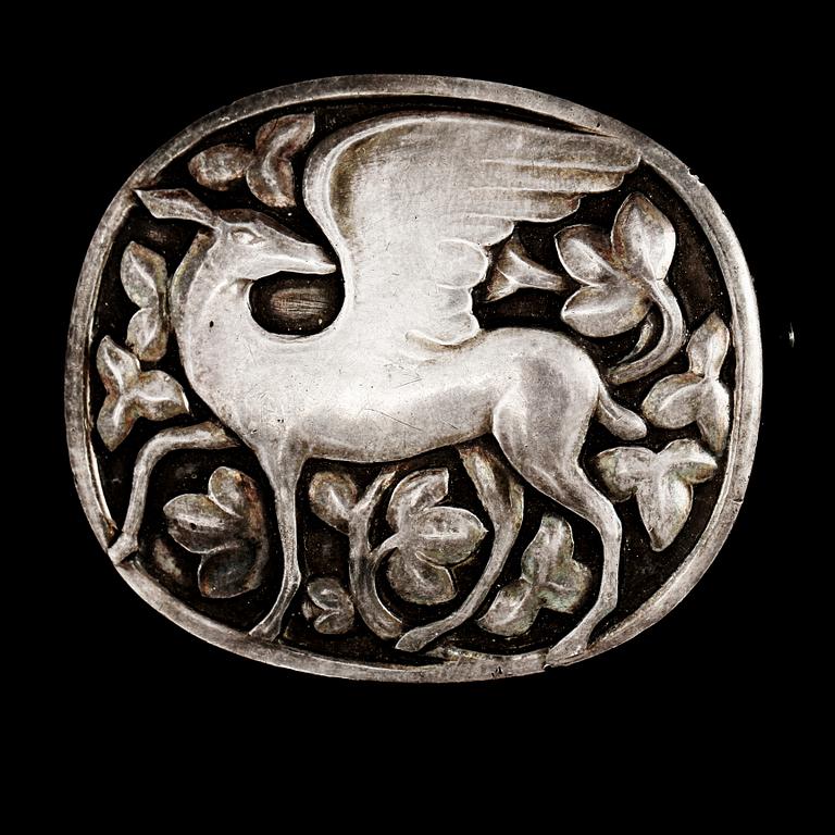 BROSCH, sterlingsilver, Georg Jensen, Danmark. Vikt 21,4 g.