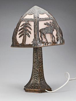 BORDSLAMPA, koppar, senjugend, 1910/20-tal.