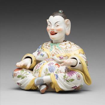 A Meissen porcelain nodding-head pagoda figure, 20th Century.