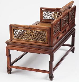 Dagbädd, hardwood. Qingdynastin, 1800-tal.