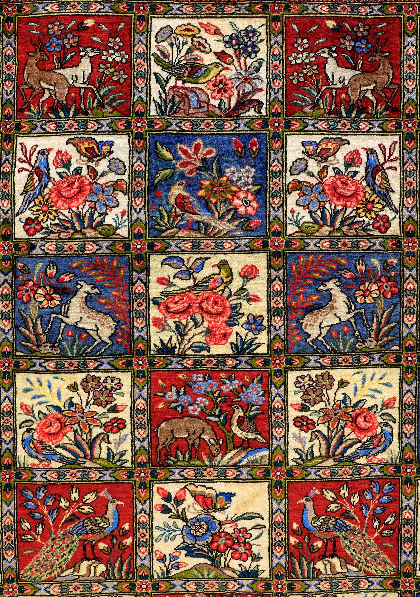 A CARPET, Figural Baktiari, ca 303 x 207 cm.