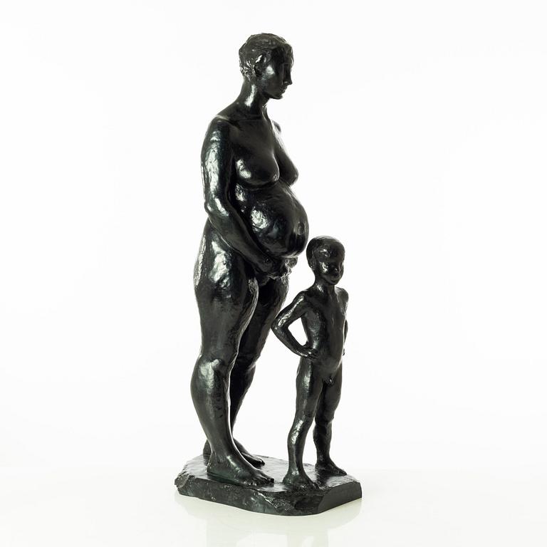 Gudmar Olovson, sculpture. Signed. Numbered. Foundry mark. Bronze, height 71 cm, length 36 cm.