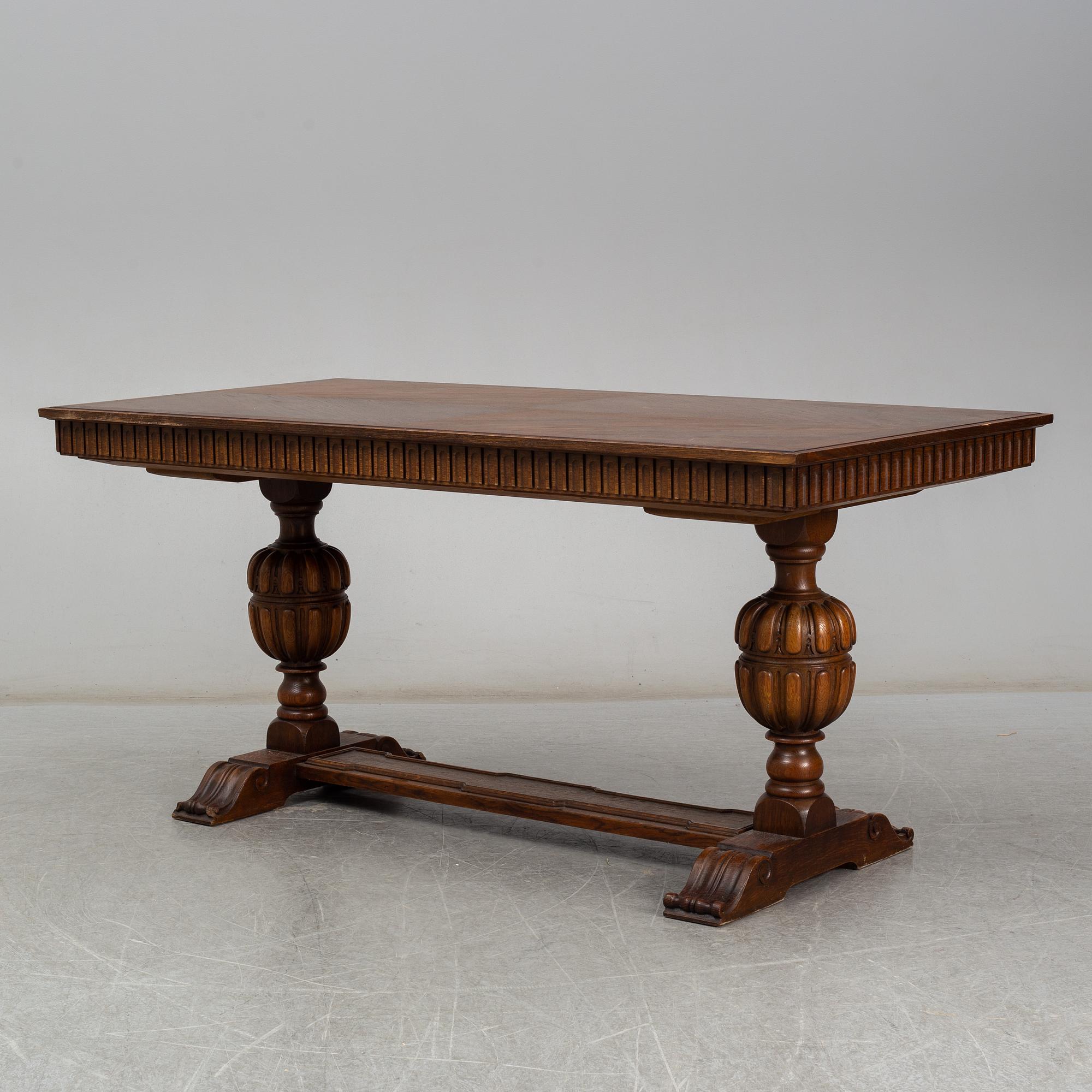 AXEL EINAR HJORTH, an 'Charles' oak table, from Nordiska Kompaniet, 1920s.