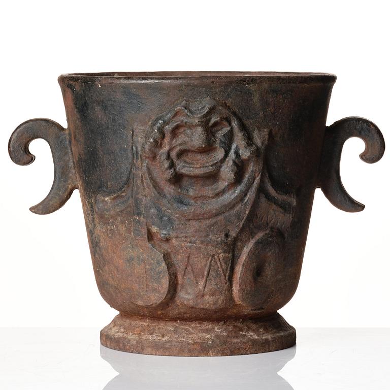 A cast iron jardinière 'Fritidsurnan', Näfveqvarn, Sweden 1930's.