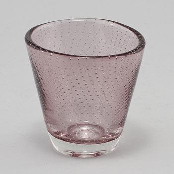 SKÅL, glas, Gunnel Nyman, Nuutajärvi Notsjö, omkring 1900-talets mitt.
