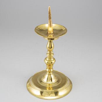 LJUSSTAKE, brons, 1600-tal.