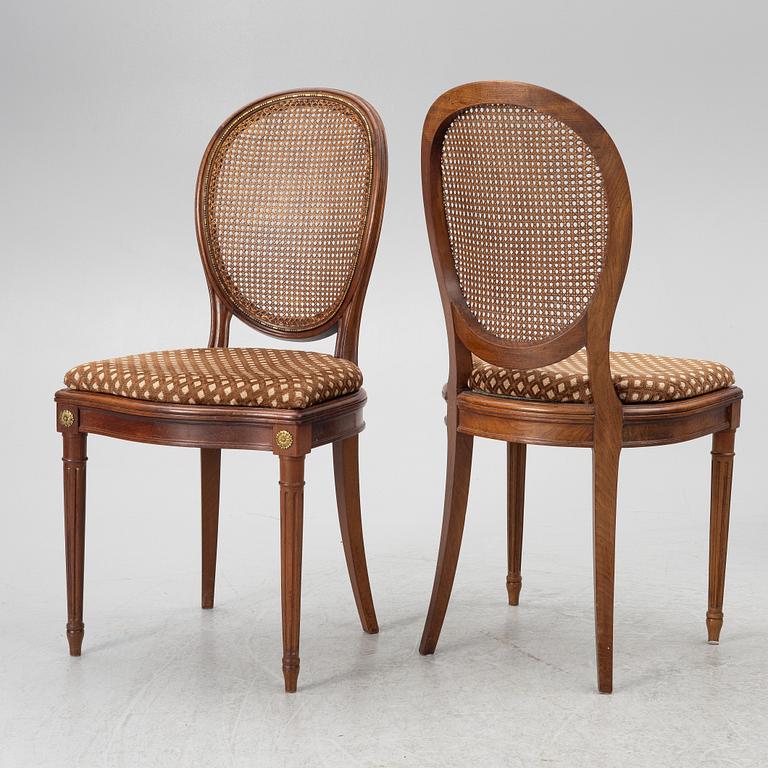 Stolar, 6 st, gustaviansk stil, 1900-tal.