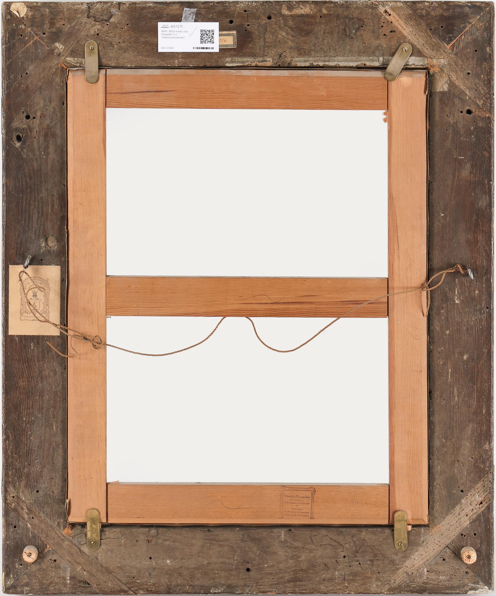 RAM, 1800-talets slut. Förgylld. S k "Impressionistram".