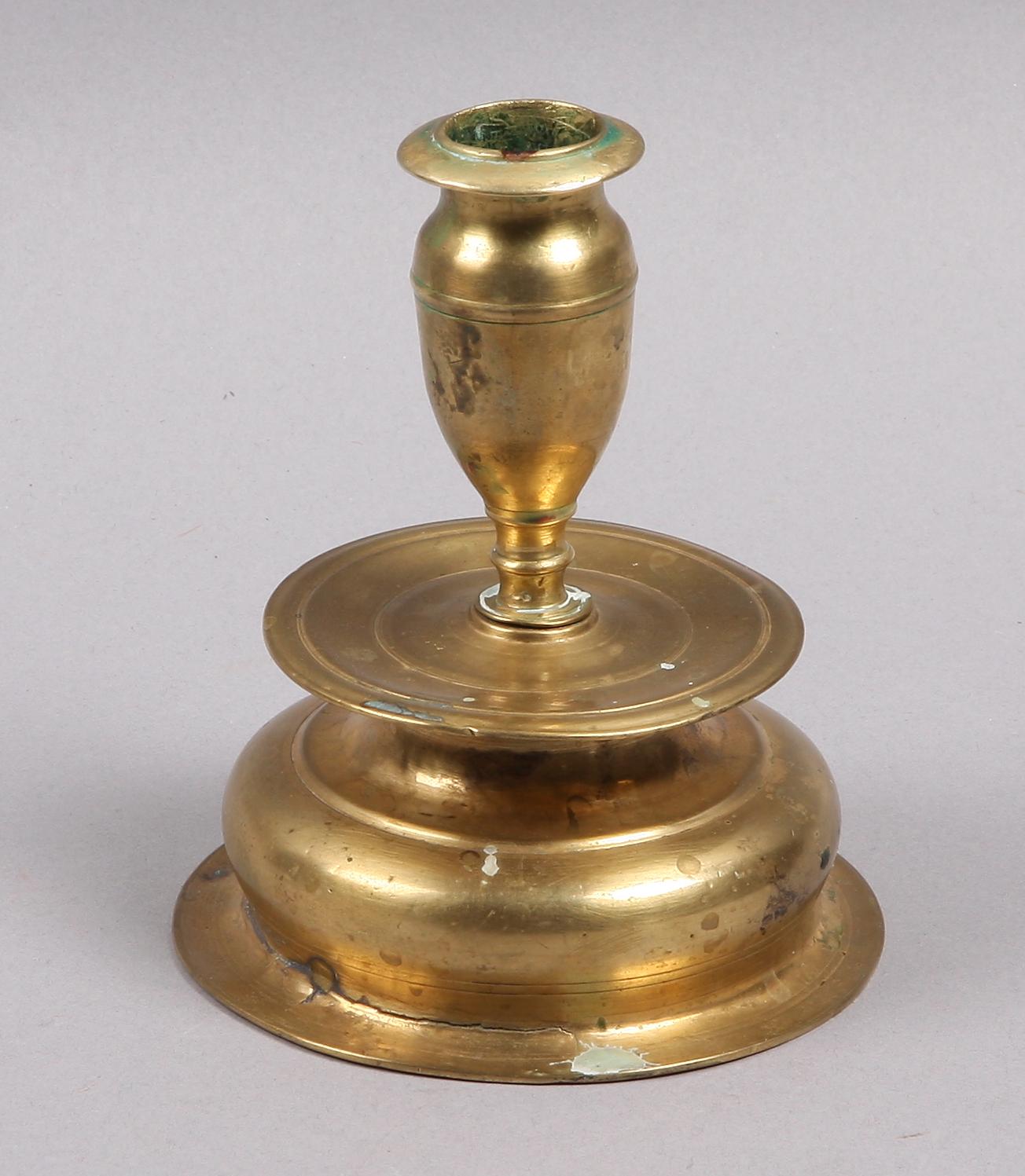 LJUSSTAKE, mässing, barock, 1700-tal.