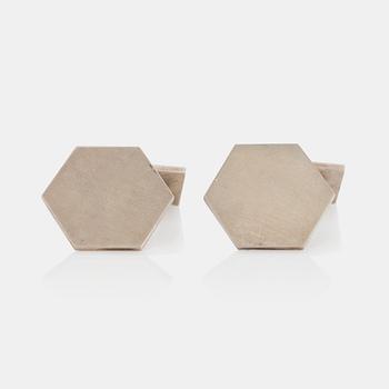 148. Wiwen Nilsson, a pair of sterling silver cuff-links, Lund 1958.