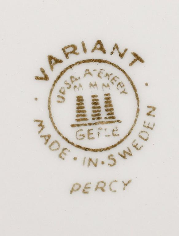TESERVIS, 14 del, porslin, "Variant", Arthur Percy, Upsala-Ekeby, Gefle .