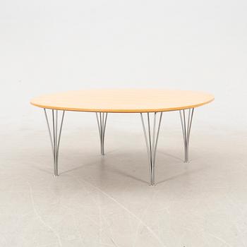 Bruno Mathsson & Piet Hein, soffbord, "Supercirkel", Fritz Hansen, Danmark,.