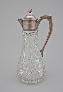 KANNA, glas och silver. 1800-tal.